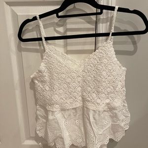 White crochet camisole